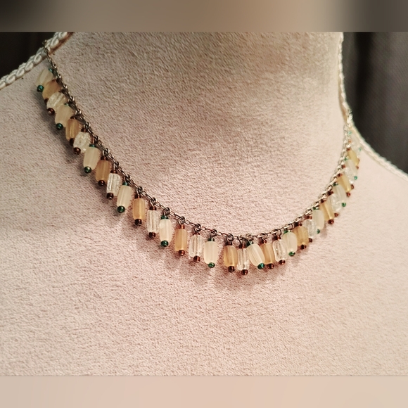 Vintage Beaded Necklace, 20" - Picture 3 of 9